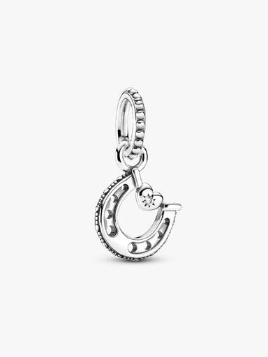 Charm colgante de herradura de buena suerte