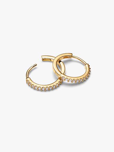 Aros de Aro Mini Brillantes