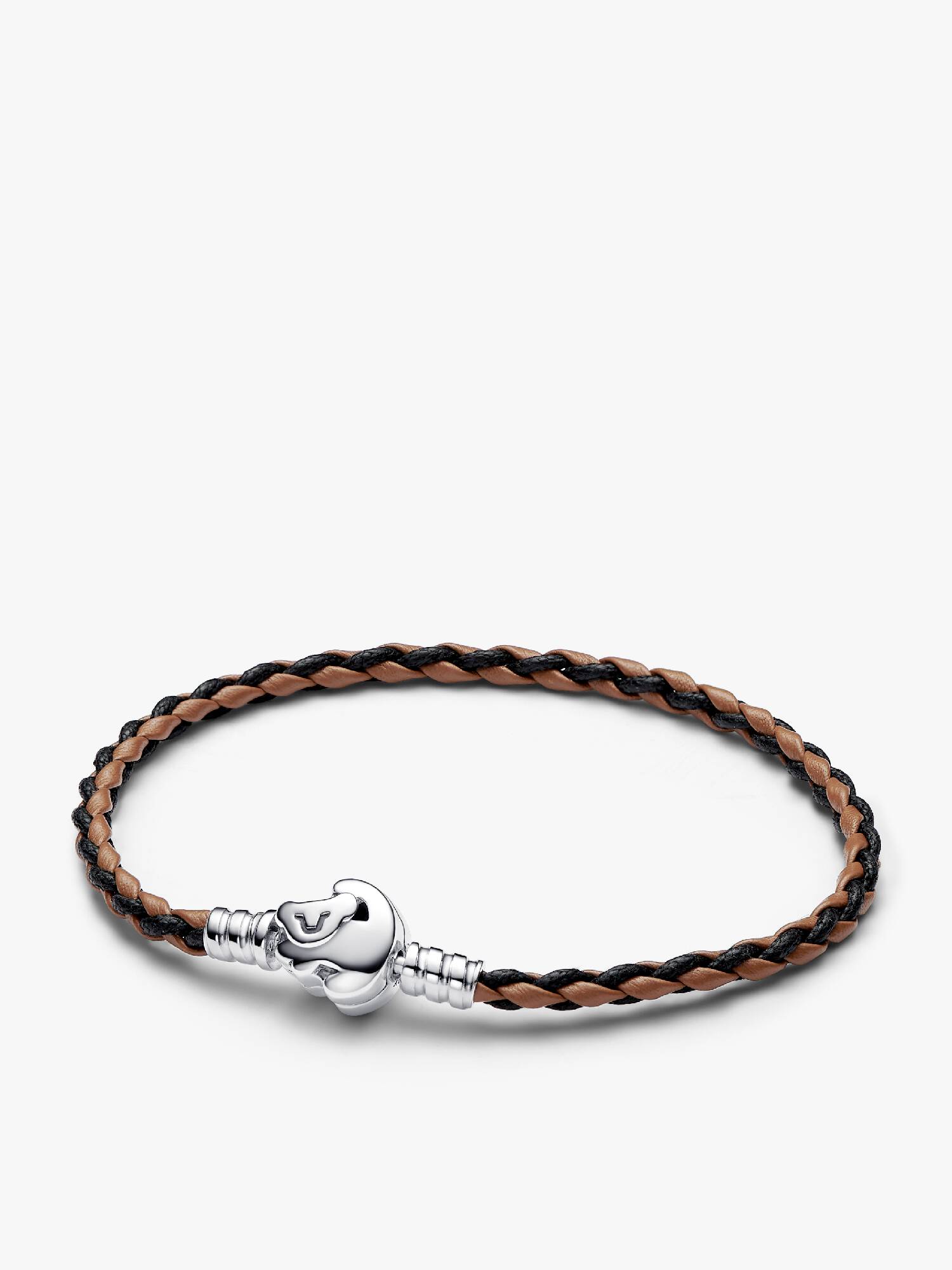 Pulsera trenzada de cuero Pandora Moments con cierre de Disney El Rey León