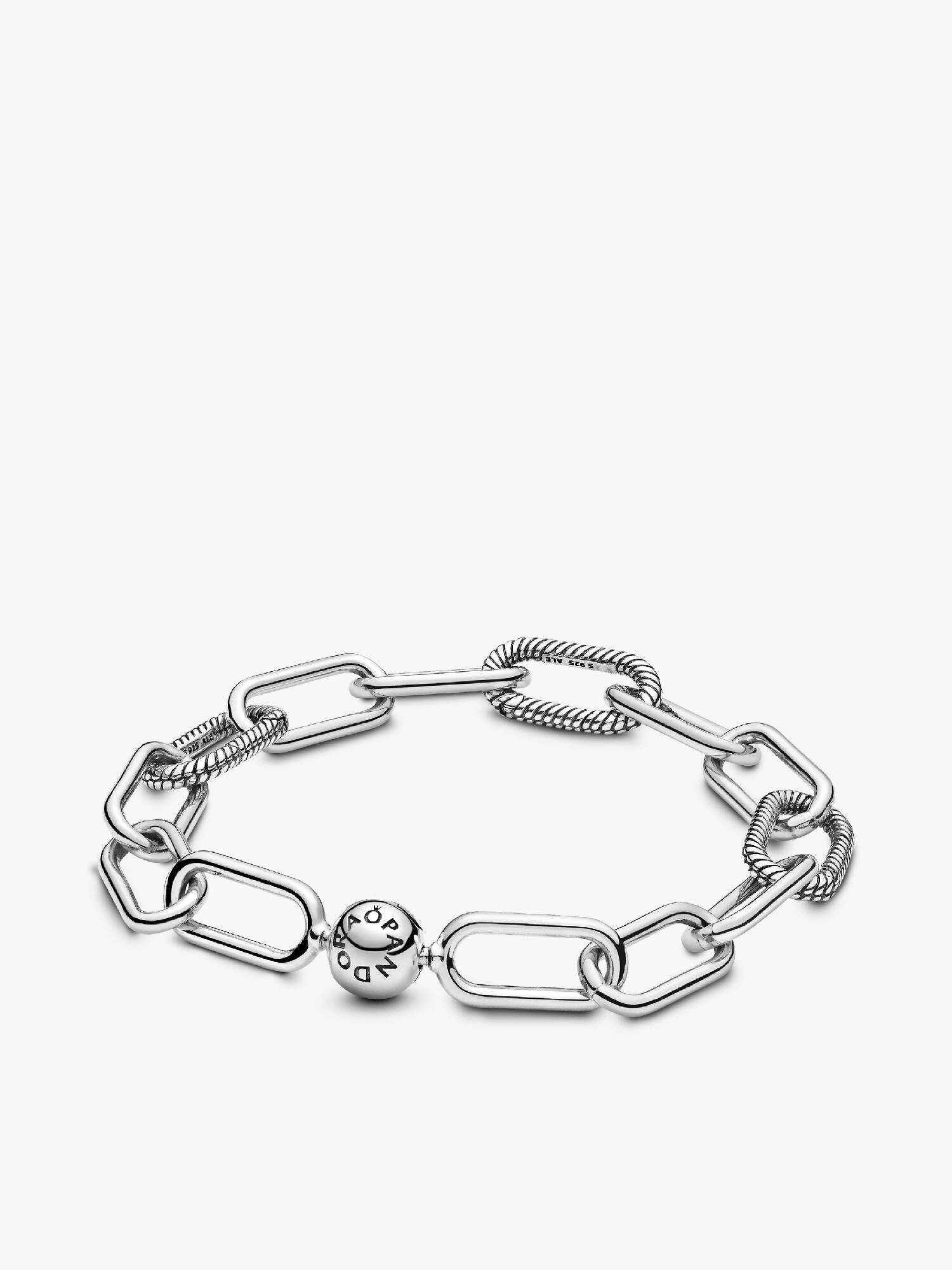 Brazalete de cadena de eslabones medianos con broche redondo Pandora ME