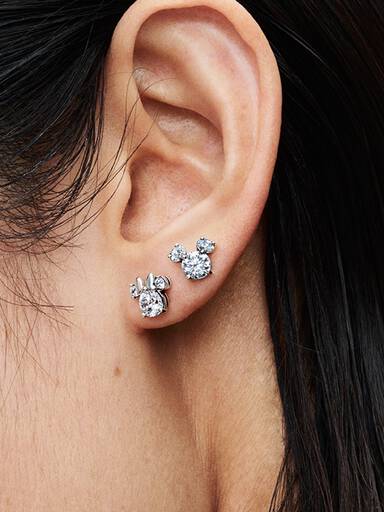 Aros de Botón Mickey y Minnie Mouse Brillantes de Disney