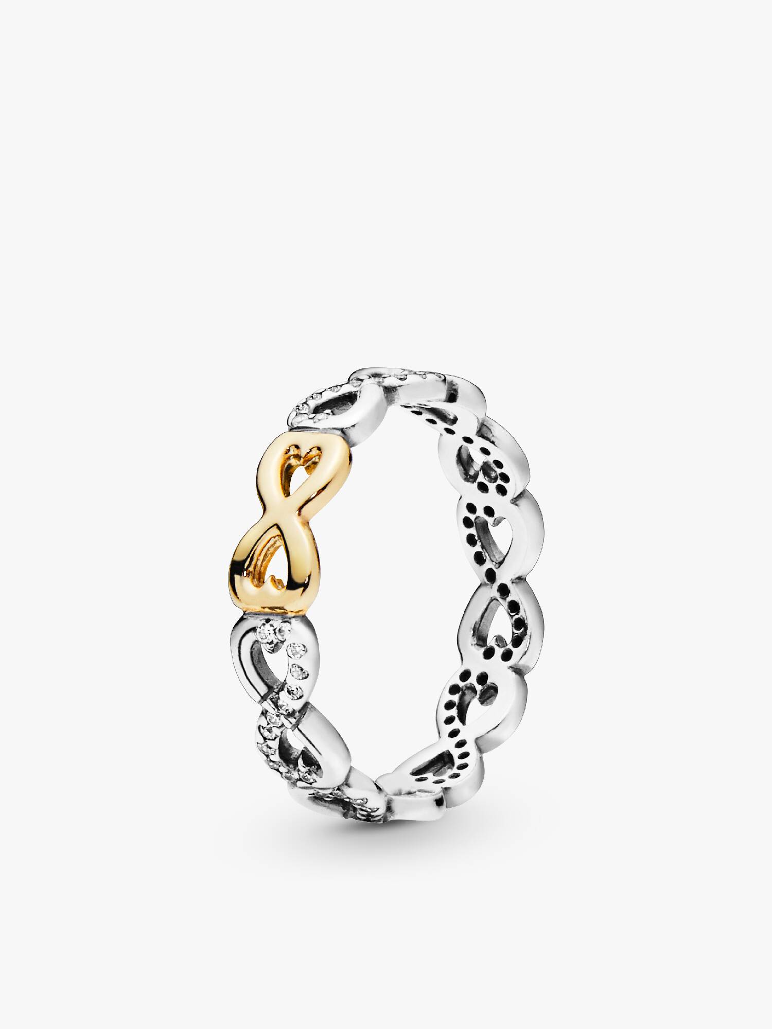 Anillo Banda Infinito Brillante