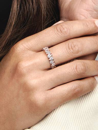 Anillo Brillos Alternos 56