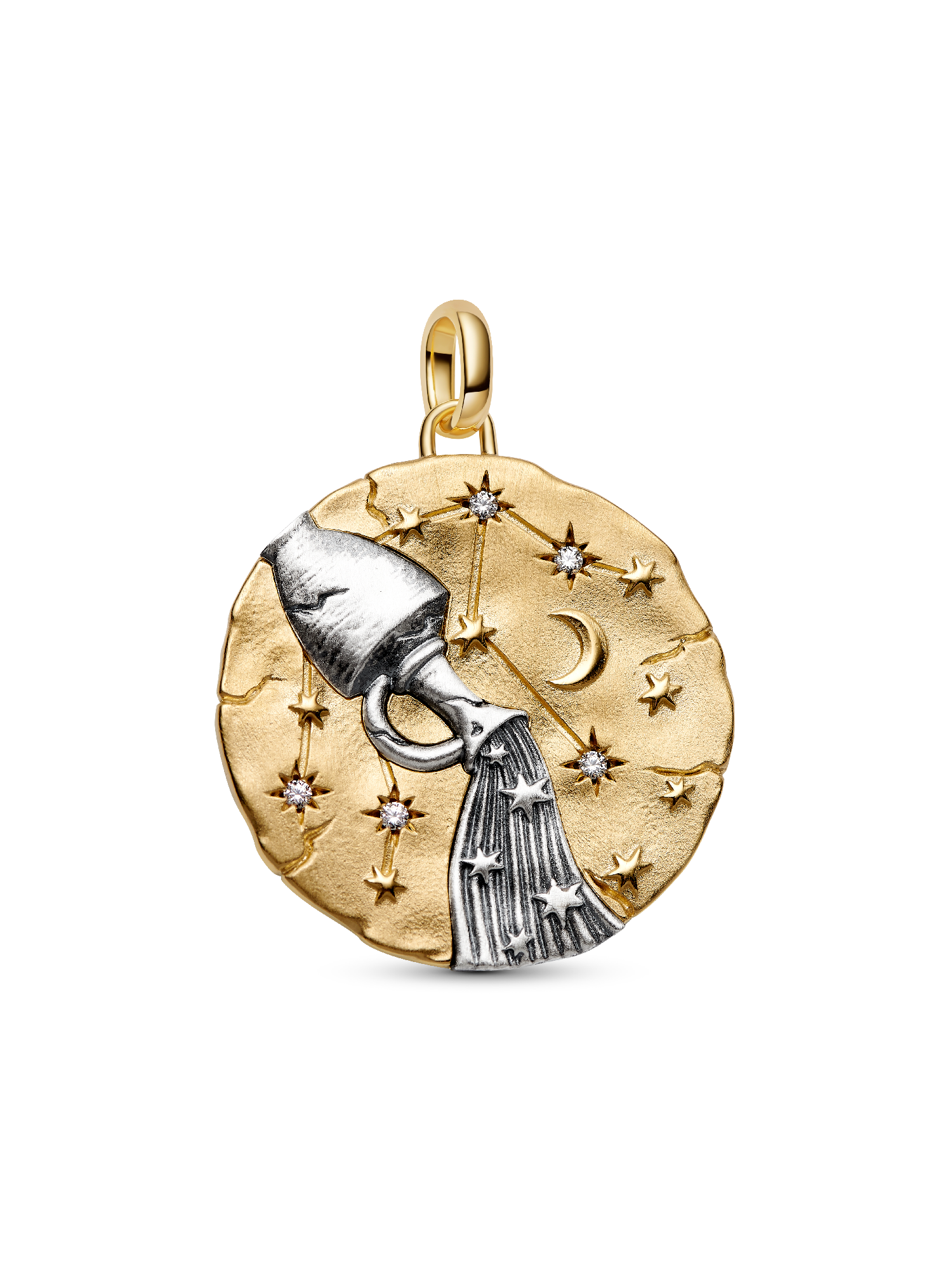 Charm medallón extra grande medallón del signo del zodiaco Acuario