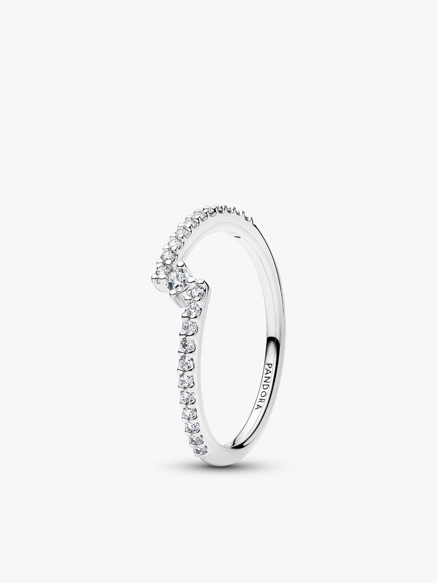 Anillo de Banda dividida Brillante en Pavé