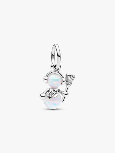 Charm Colgante Muñeco de Nieve Opalescente Talla única