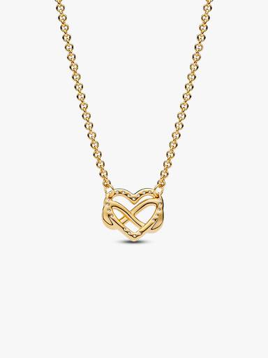Collar Corazón Infinito Brillante