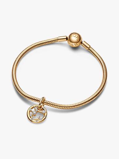 Charm Colgante Zodiaco Sagitario Recubrimiento en Oro de 14k Talla única