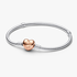 Brazalete Pandora Moments cadena de serpiente con broche de corazón en Recubrimiento en Oro Rosa de 14k 16 cm Brazalete Pandora Moments cadena de serpiente con broche de corazón en Recubrimiento en Oro Rosa de 14k 16 cm