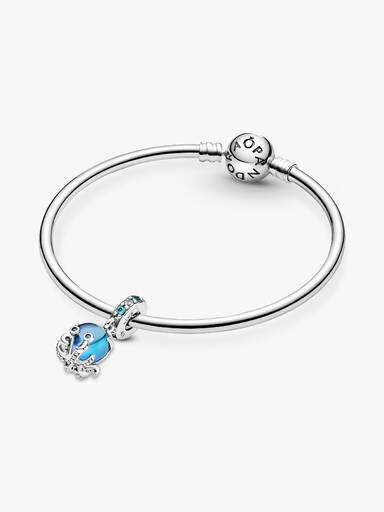 Charm colgante pulpo tierno de cristal Murano