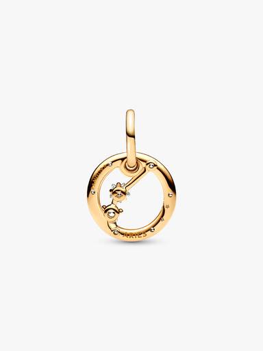 Charm Colgante Zodiaco Aries Bañado en Oro de 14k