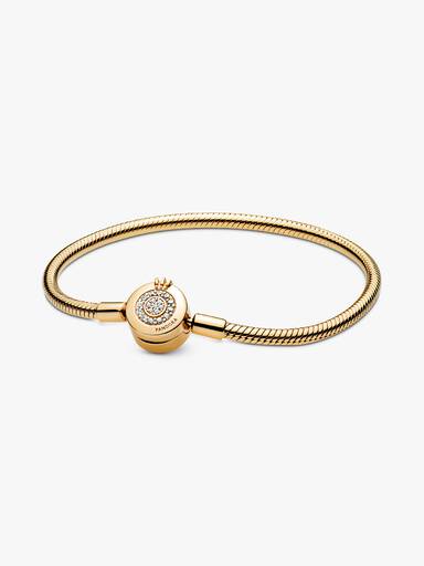 Brazalete Pandora Moments cadena de serpiente Corona O resplandeciente Shine