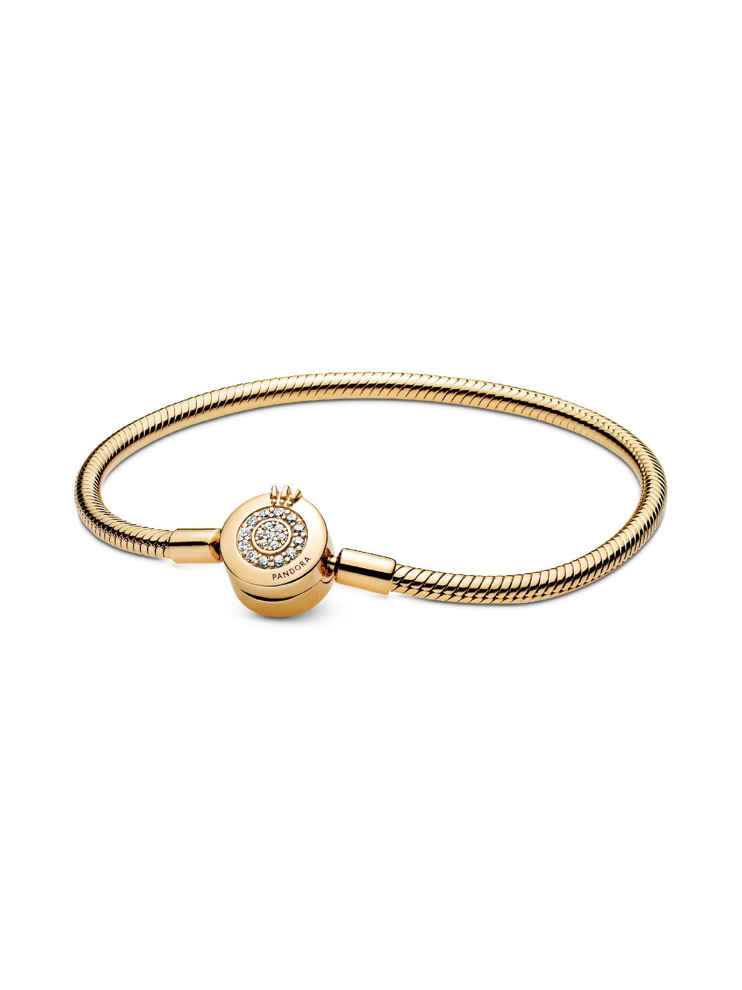 Brazalete Pandora Moments cadena de serpiente Corona O resplandeciente Shine