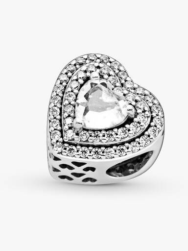Charm Corazones Nivelados Brillantes