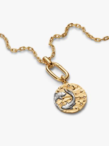 Charm Medallón grande signo del zodíaco Piscis