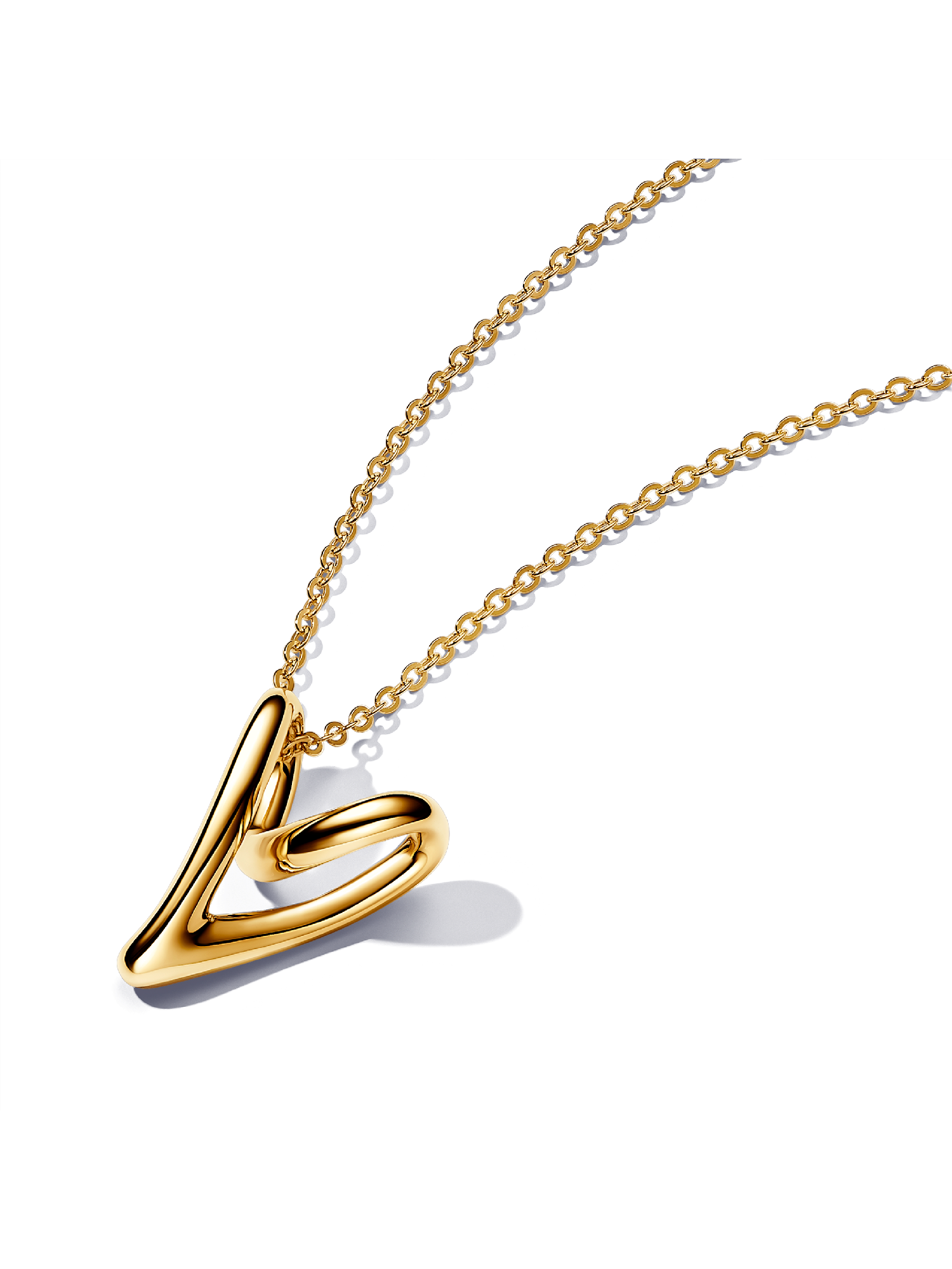 Collar Corazón Forma Orgánica Oro