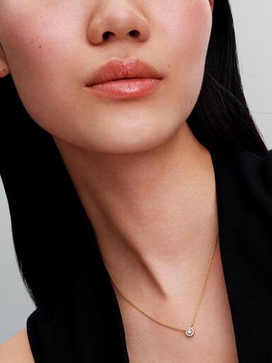 Collar Halo Redondo en Pavé