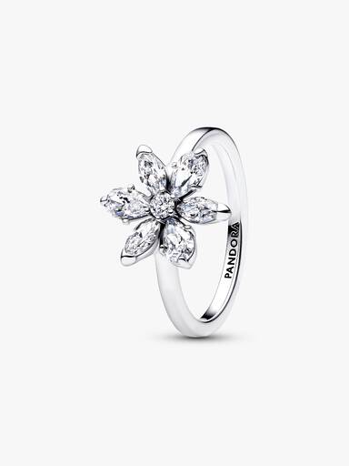 Anillo flor Cóctel Herbario Brillante