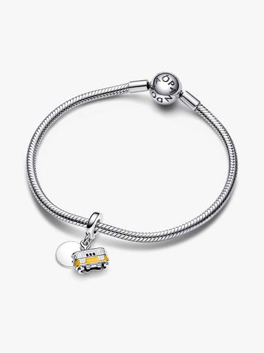 Charm Colgante Doble Grabable Tranvía Lisboa Talla única