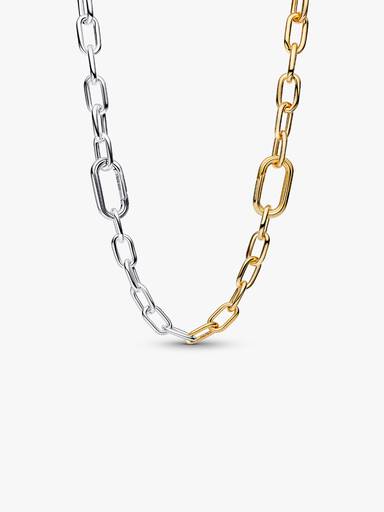 Collar de cadena de eslabones de dos tonos