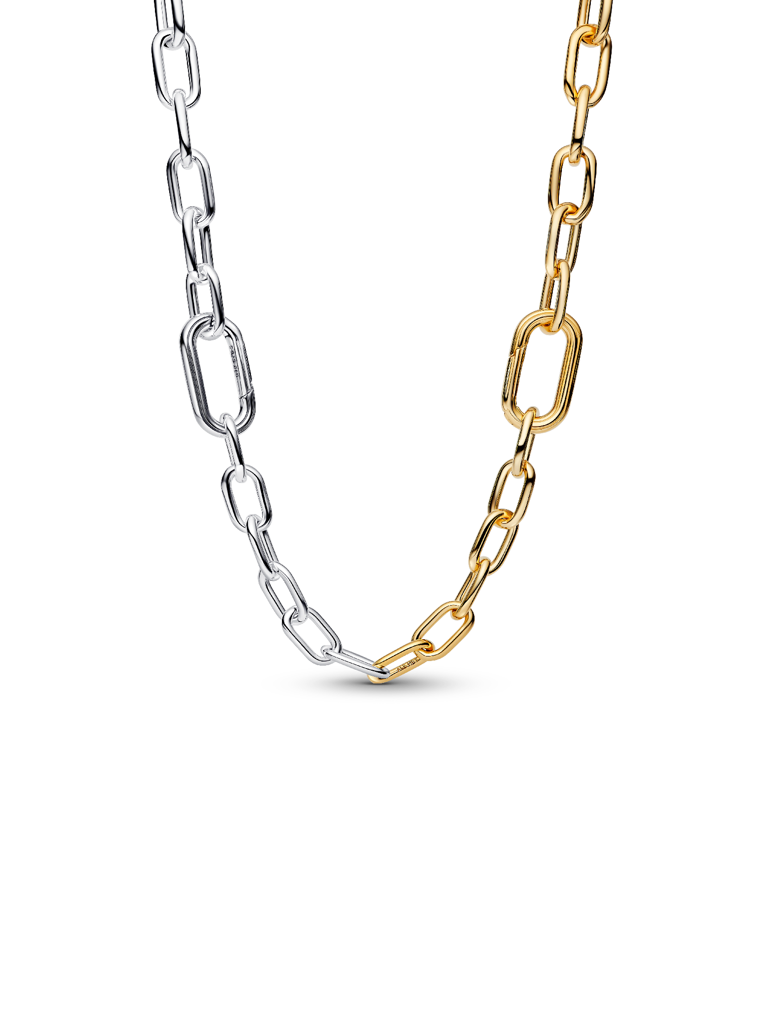 Collar de cadena de eslabones de dos tonos