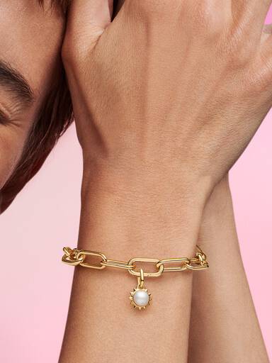 Charm Mini Colgante Sol Perla Cultivada de Agua Dulce Pandora ME