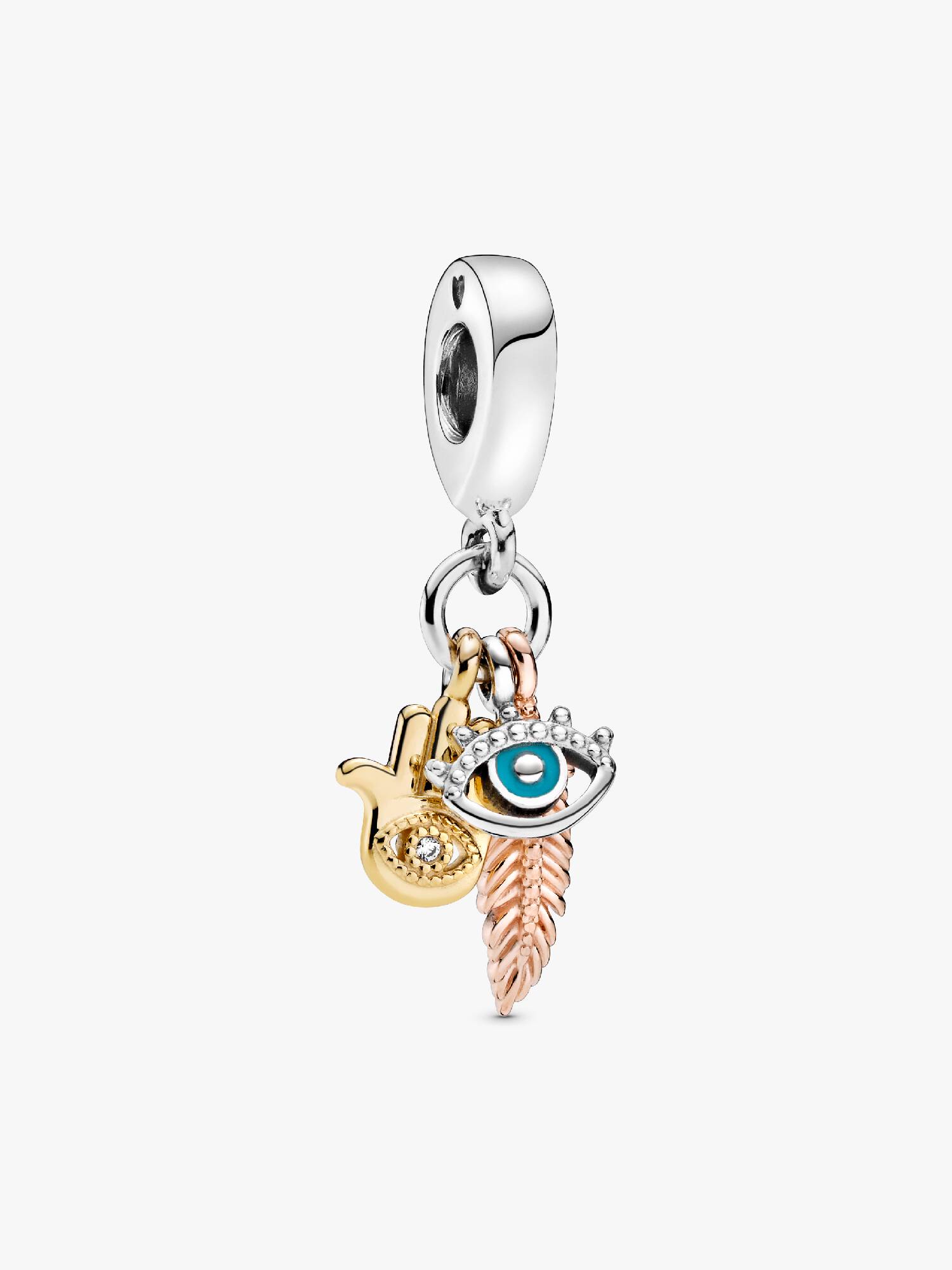 Charm Colgante Espiritualidad Jamsa, Ojo que Todo lo Ve y Pluma Talla única