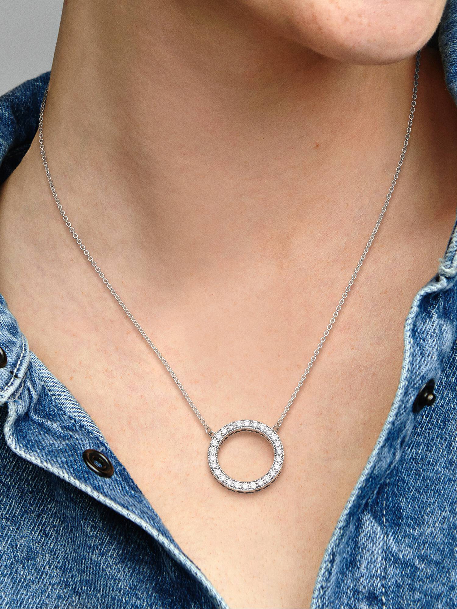 Collar Círculo con brillo 45 cm