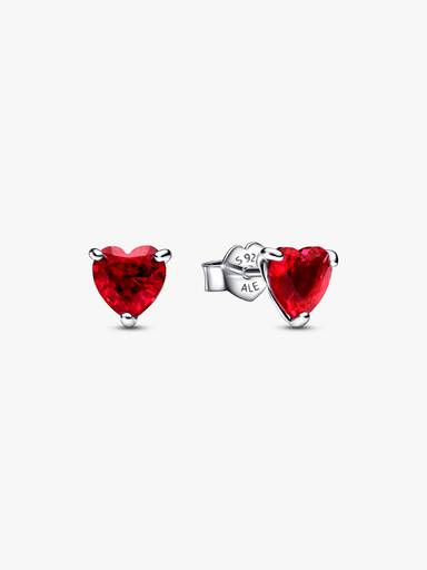 Aros de botón Corazón rojo