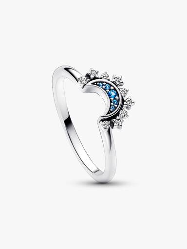 Anillo Luna Celestial Azul