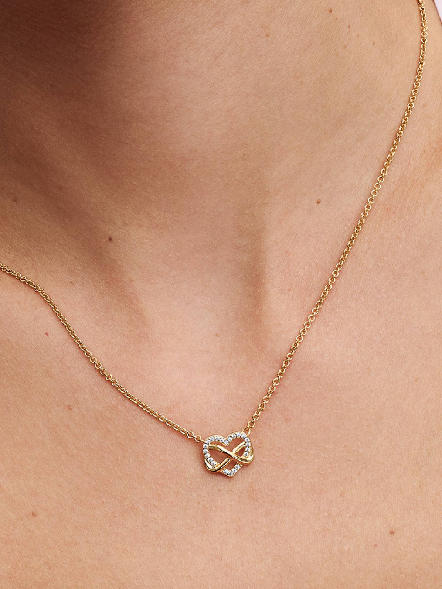 Collar Corazón Infinito Brillante