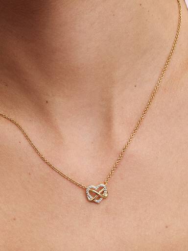 Collar Corazón Infinito Brillante