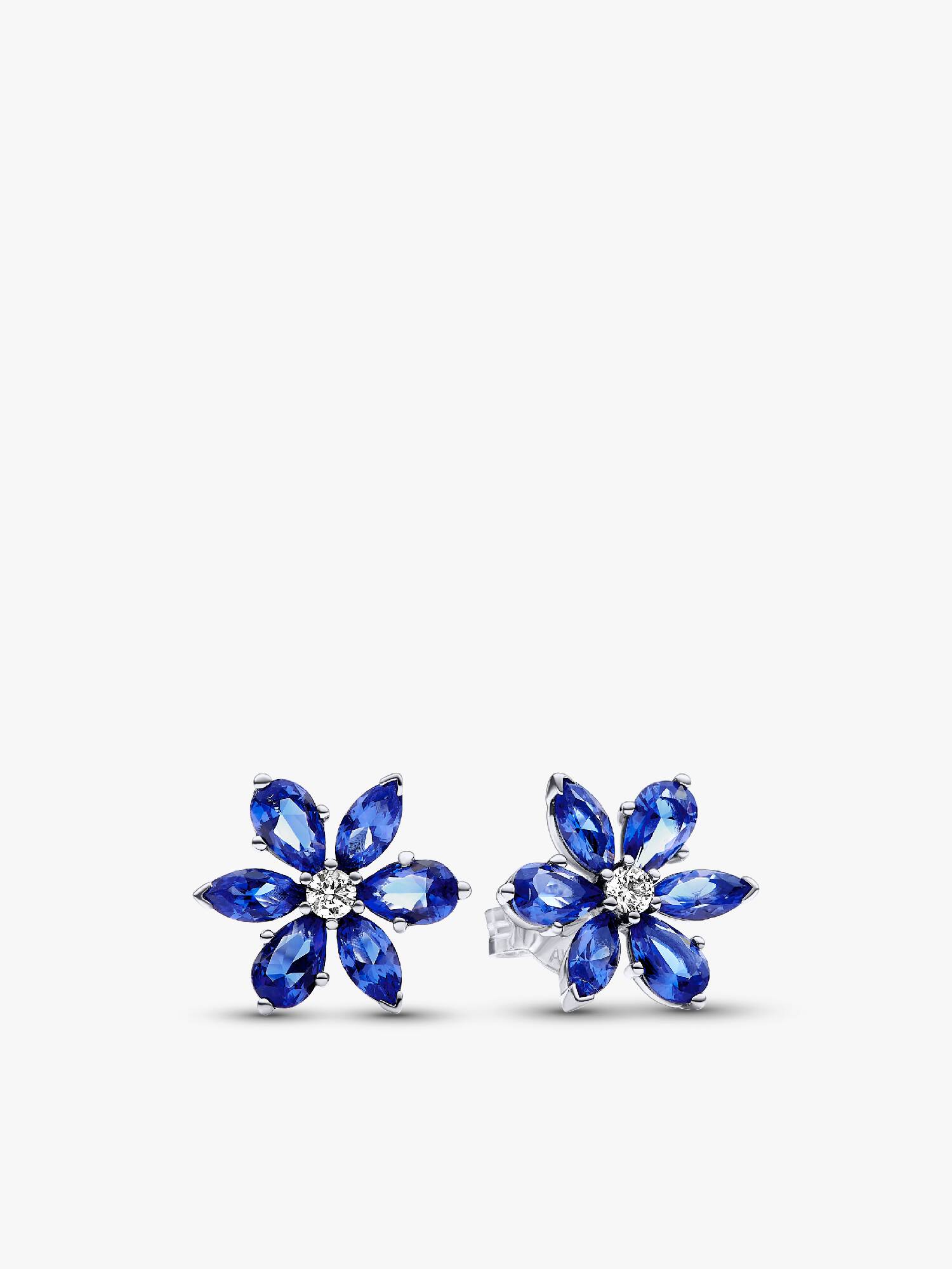 Aros de Botón Herbario Azul Brillante Talla única