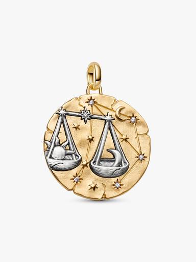 Charm Medallón grande signo del zodíaco Libra