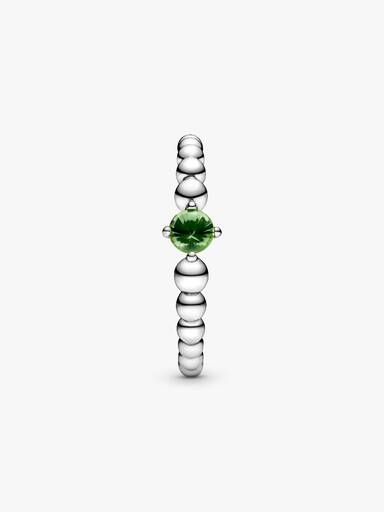 August Birthstone Beaded Ring