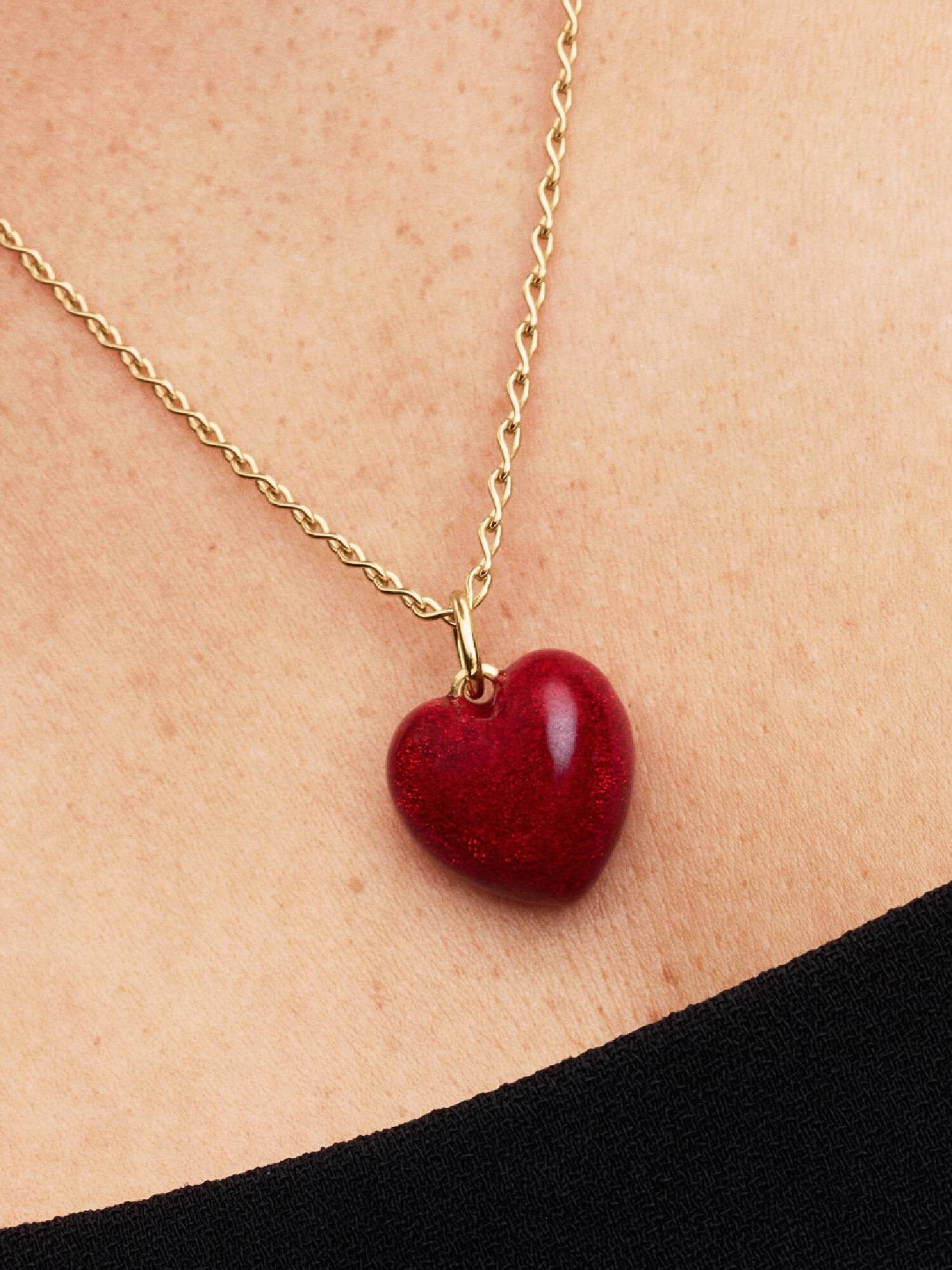 Charm Colgante Corazón Inflado Rojo