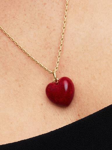 Charm Colgante Corazón Inflado Rojo