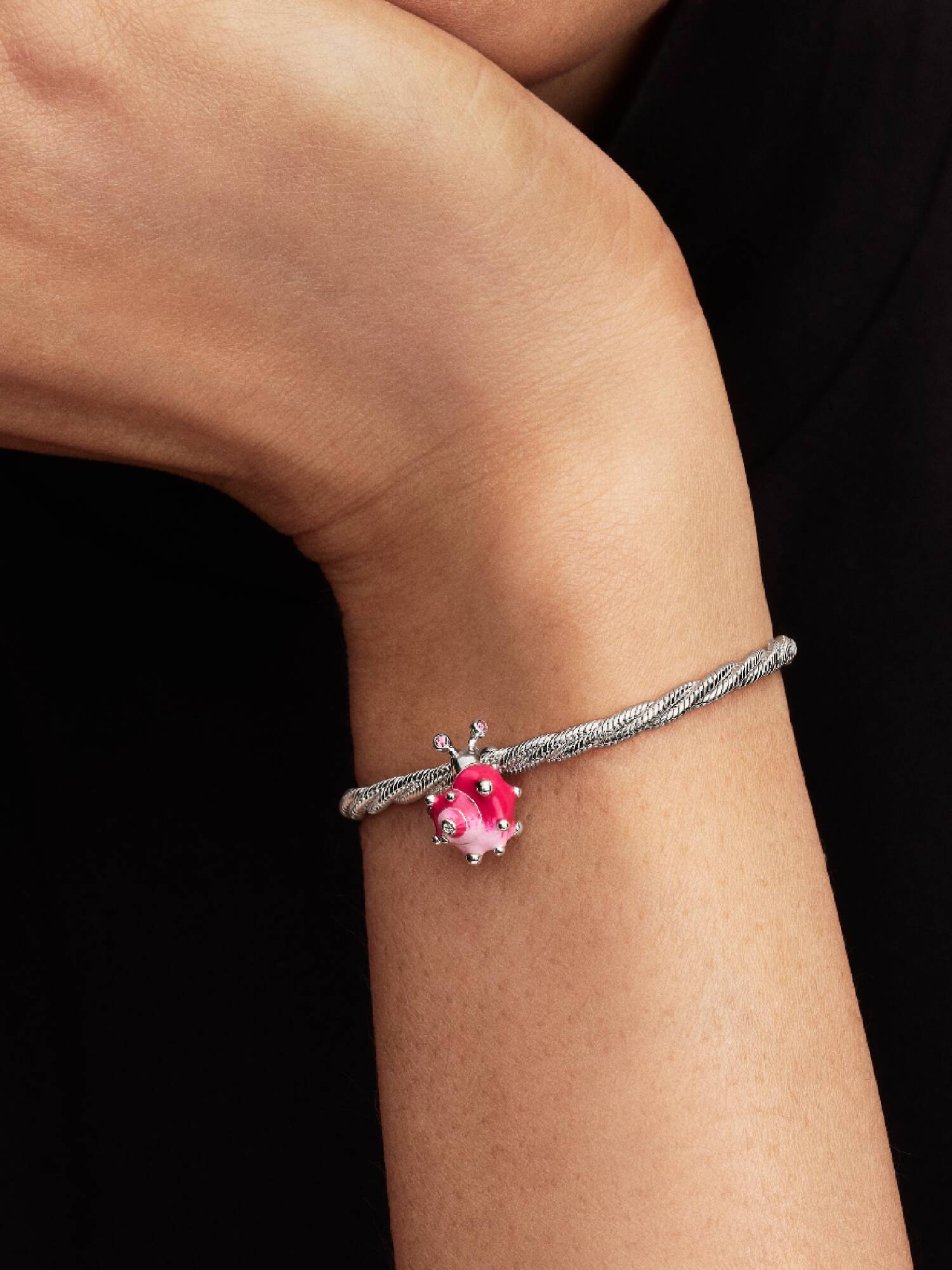 Charm caracol Rosa