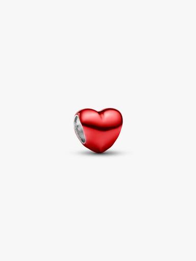 Charm Corazón rojo metálico