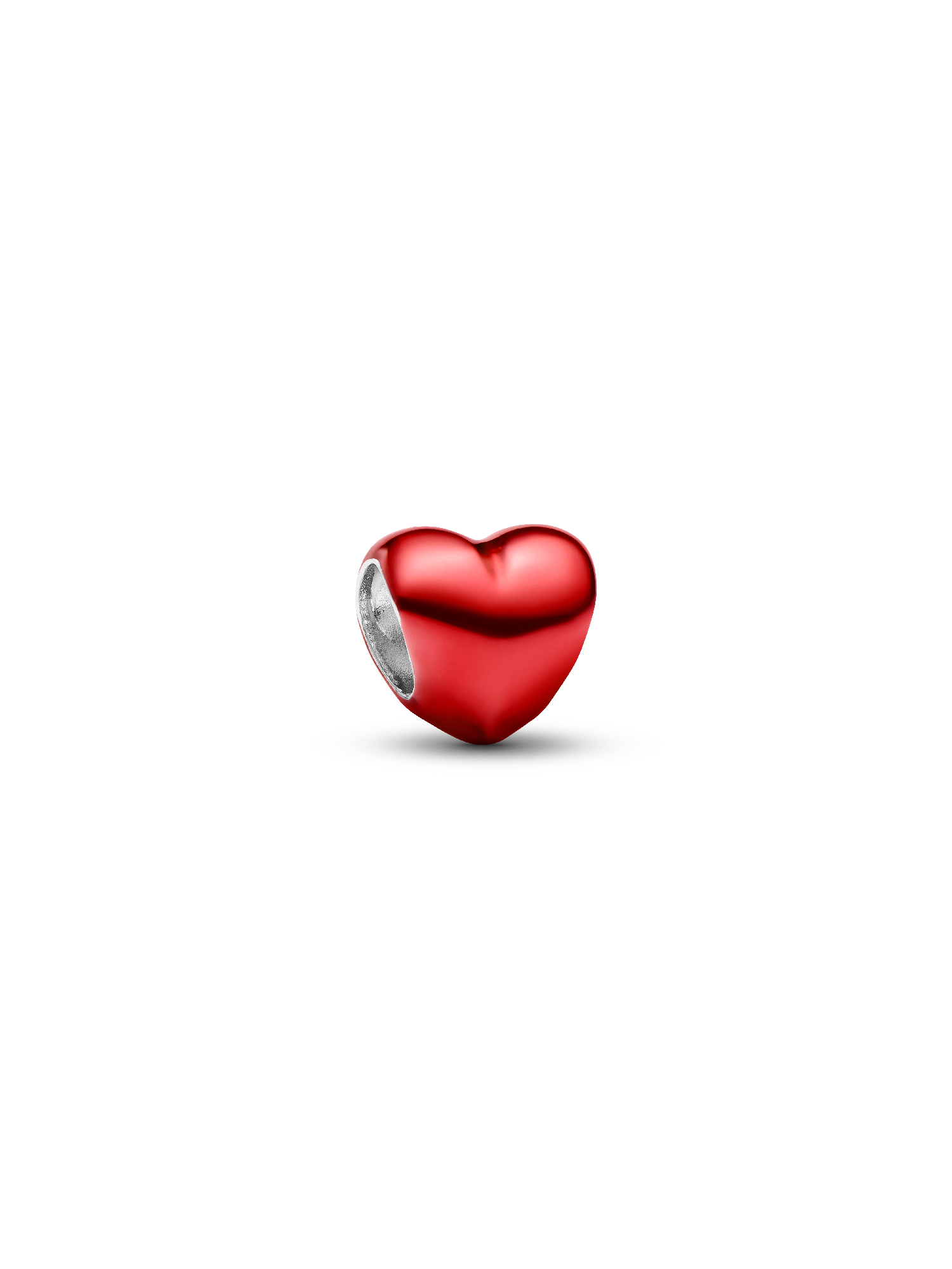 Charm Corazón rojo metálico