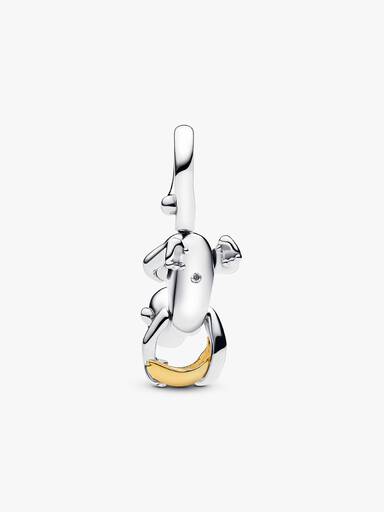 Charm Colgante Mono Móvil en Dos Tonos