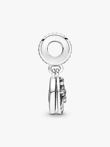 Charm Colgante Doble En Plata De Ley Árbol & Luna De La Galaxia Talla única
