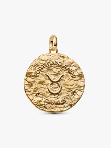 Charm medallón grande del signo del zodiaco Tauro