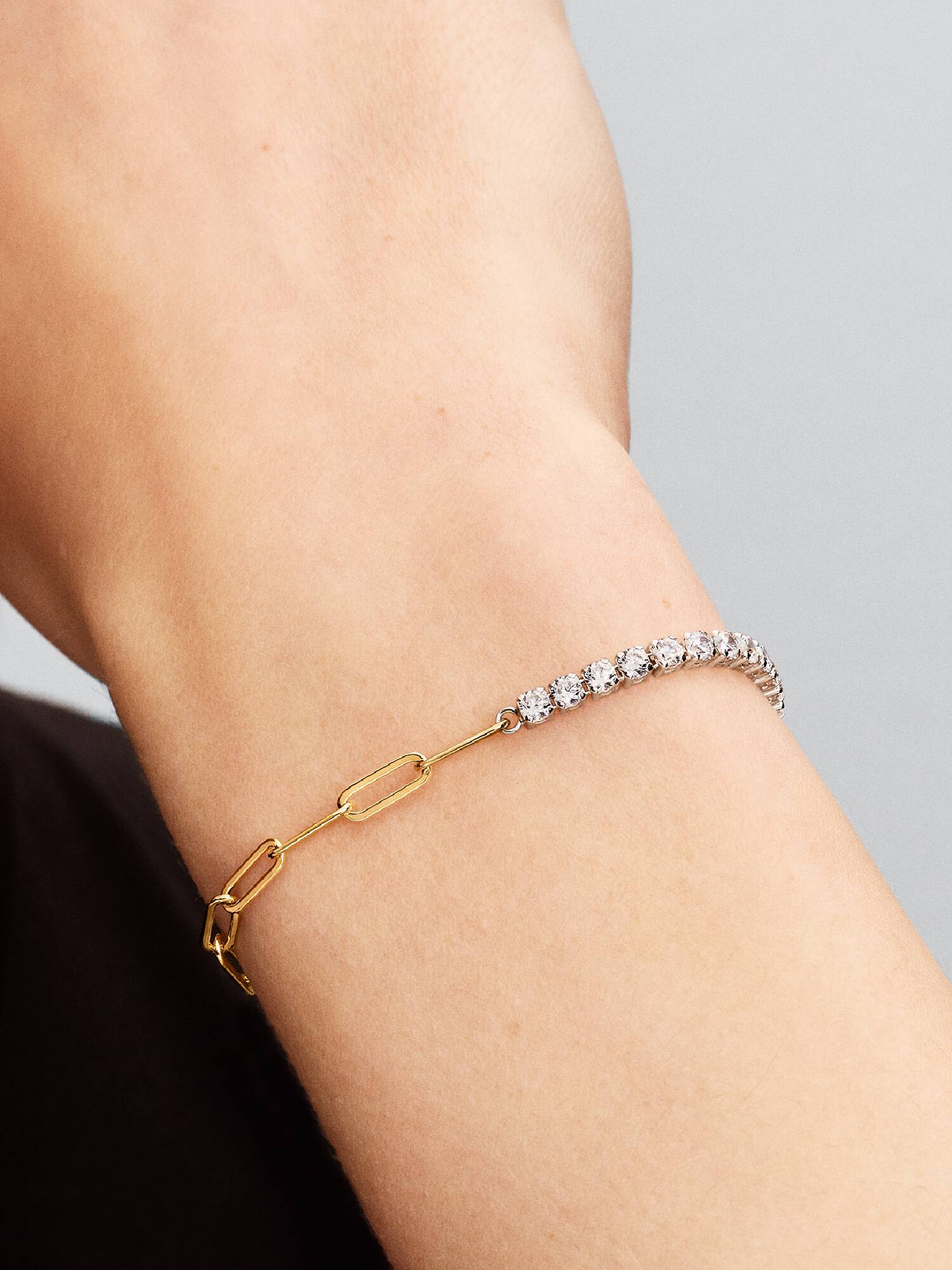 Brazalete de tenis y eslabones