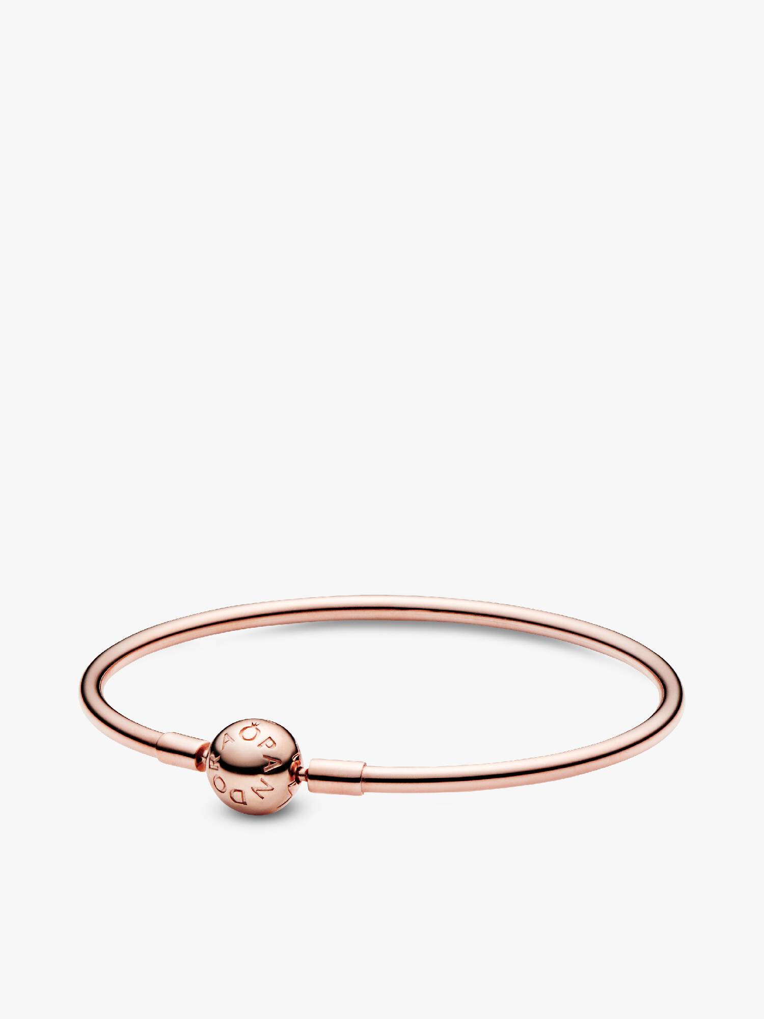 Brazalete rígido Pandora Moments en Recubrimiento en Oro Rosa de 14k 17 cm