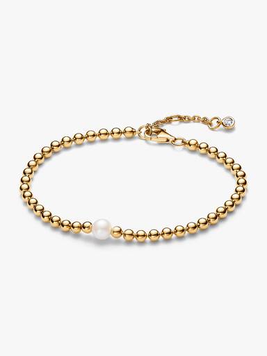 Brazalete Perla Cultivada de Agua Dulce Tratada y Abalorios