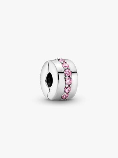 Charm Sujetador Hilera rosada reluciente