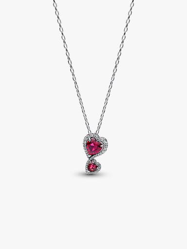 Collar Halo Rojo Corazones 60 cm