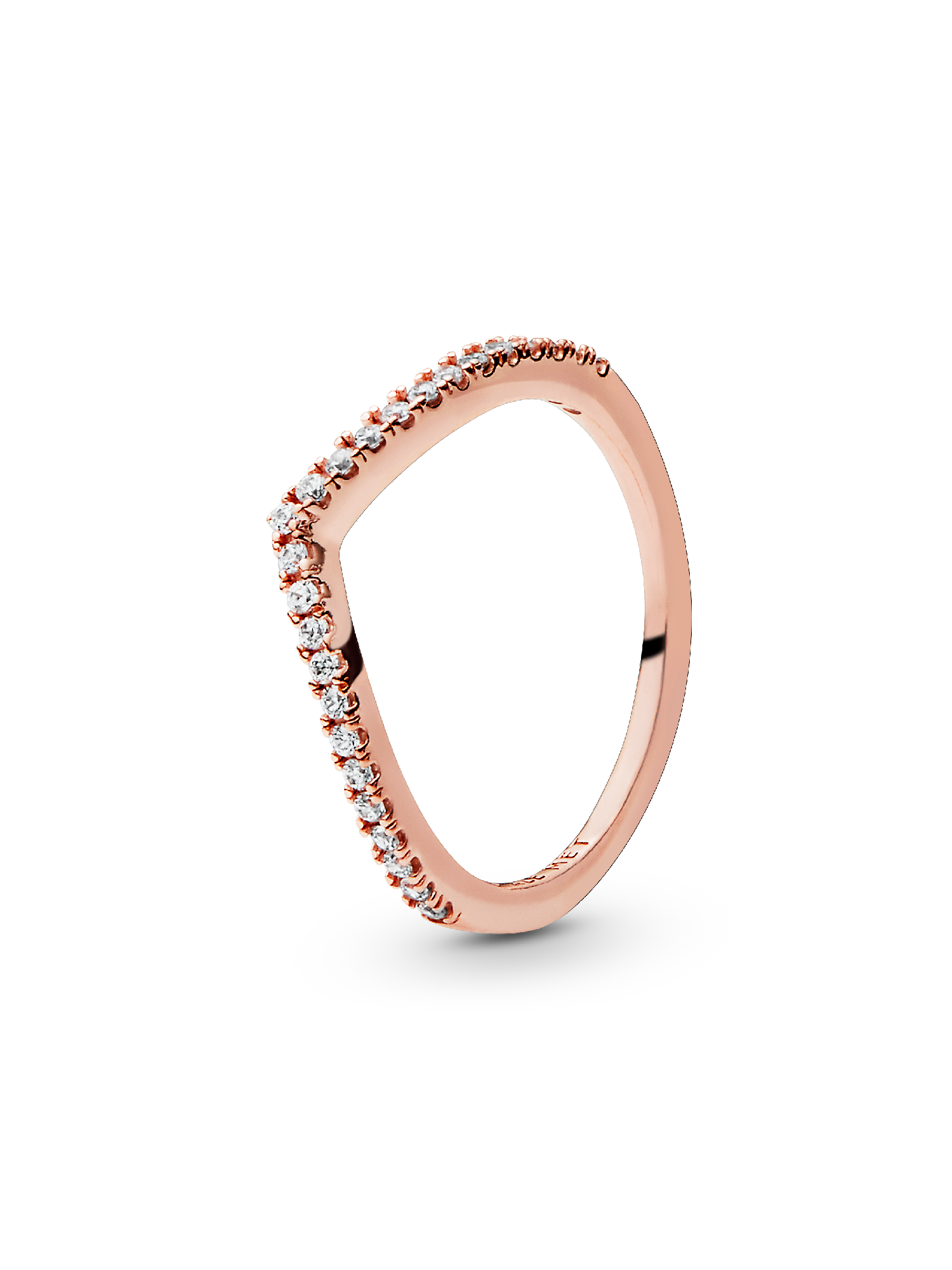 Anillo Deseos Brillantes Bañado en Oro Rosa de 14k