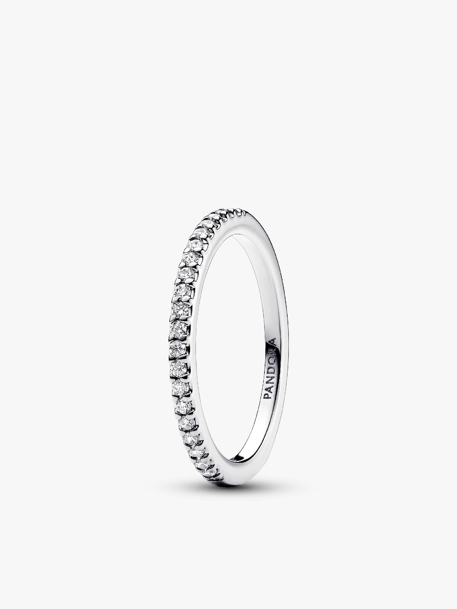 Anillo Banda Brillante Plateado